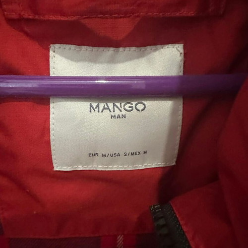 Mango medium red puffer vest like new