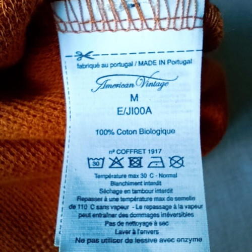 Elastic cotton bustier new, orange, American Vintage