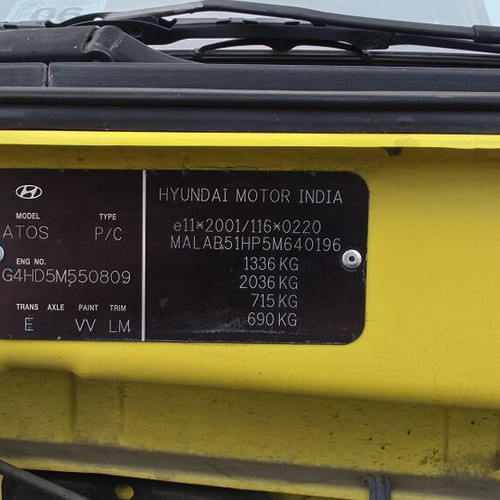 Hyundai Atos Prime 2005 compact car, 49800 km