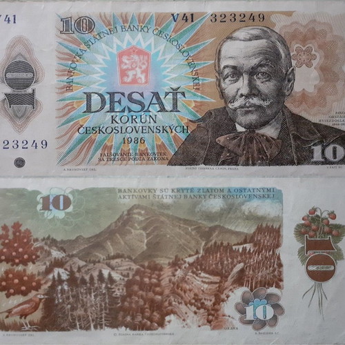 Czechoslovakia 10 Korun 1986 banknote used