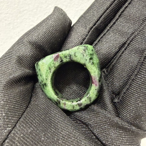 Crystal ring from ruby zioside new, multicolor