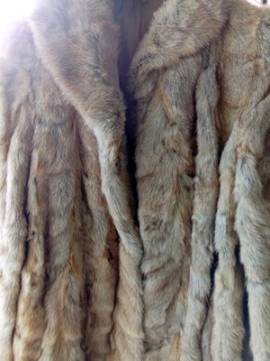 Mink fur jacket real, like new, beige
