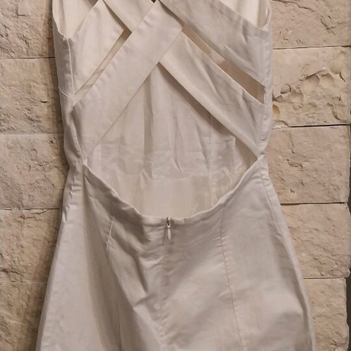 Milk and Honey dress small like new, ice white with striking back