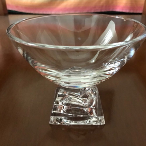 JG Durand crystal bowl with base