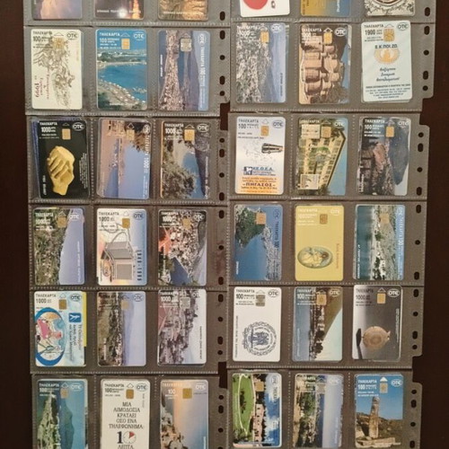 Phone cards used, pack of 360 different with sleeves