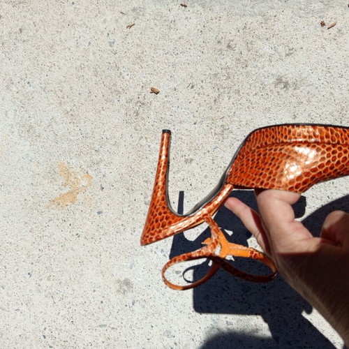 Casadei leather pumps very good condition size 5/38 orange