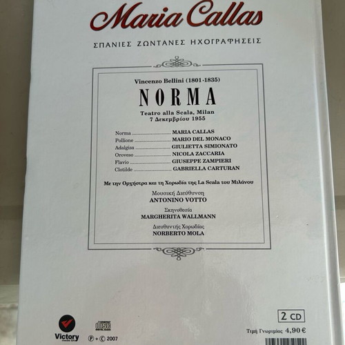 Maria Callas rare recordings book and CD like new