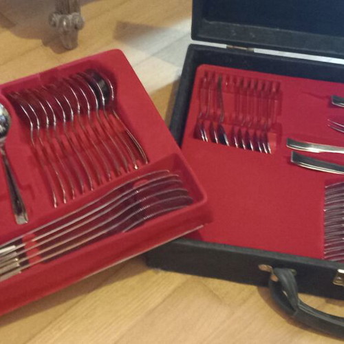 Sciola Cutlery Set 18/10 Stainless Steel Made in Italy with Case