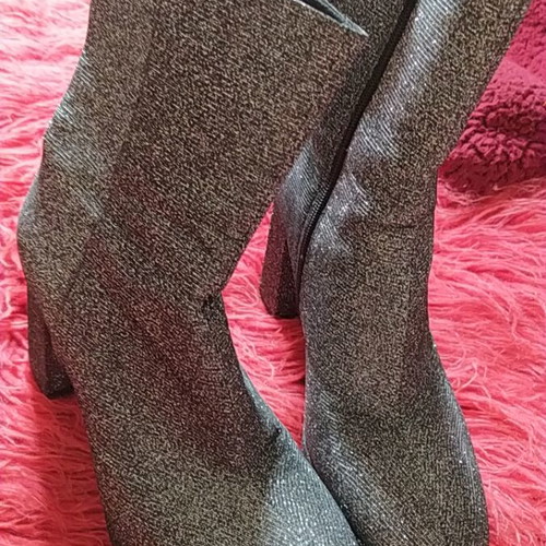 Pull & Bear women's silver boots like new, size 39