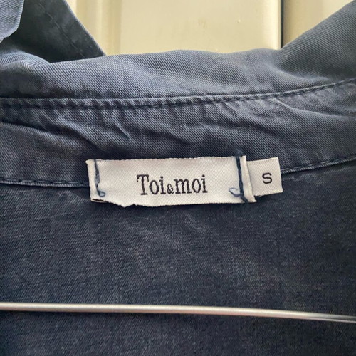 Toi&Moi dress like new, shirt style with belt, blue, size S
