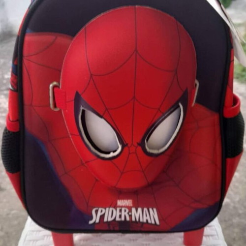 Spiderman school bag new with wheels and detachable mask