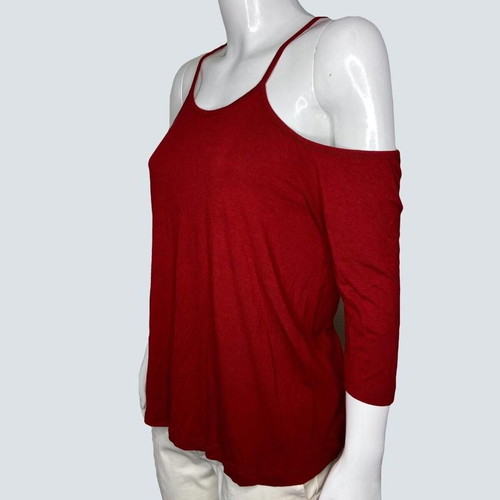 Reline red blouse like new, shoulderless with open back size S/M