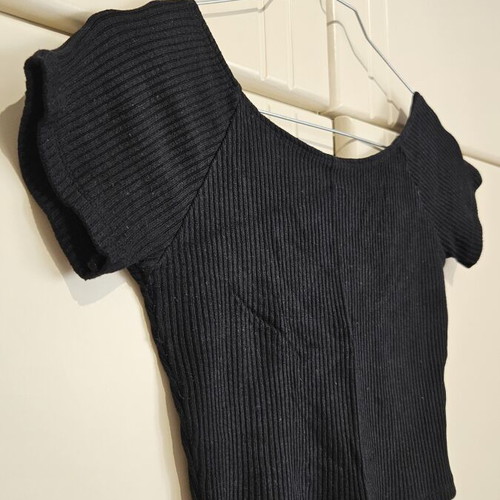 Pull & Bear cropped top, black, size M