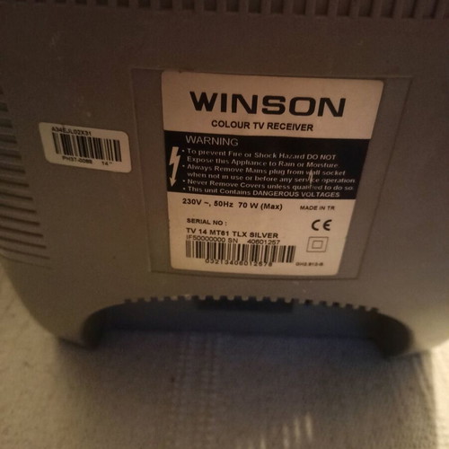 Winson 14" TV used without remote control