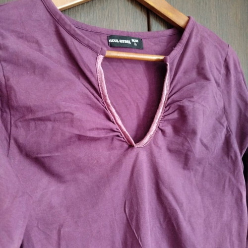 Cotton stretch Soul Rebel blouse by Sprinter in purple, size Large like new
