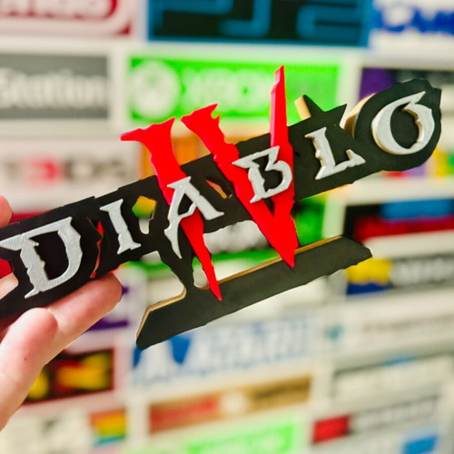Diablo IV logo with stand like new