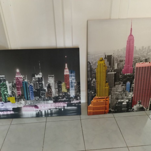 Canvas wall art set of 2, 80x60 cm