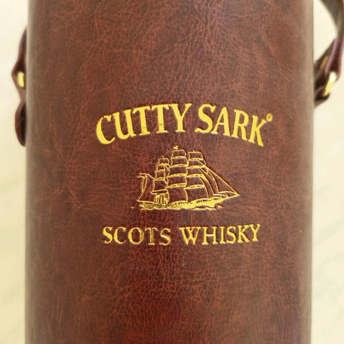 Leather case for Cutty Sark whisky used, collectible