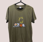 T-Shirt silk screen snail with helmet cotton new S,M,L,XL,2XL