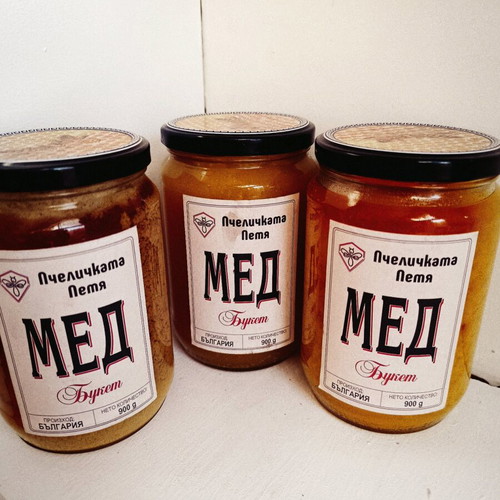 Пчелен мед Букет нов, с лабораторен сертификат, буркан 980 г