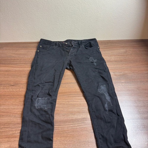 Brokers men's black jeans with rips, size W30, like new