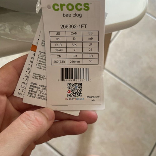 Crocs clogs, grey, size 40, new with tags