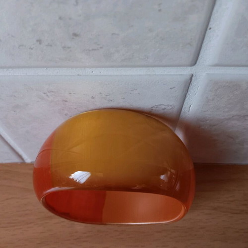 Acrylic bangle bracelet new, orange color
