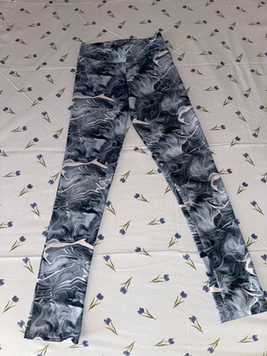 Gym leggings new, slim fit, blue turquoise, size M