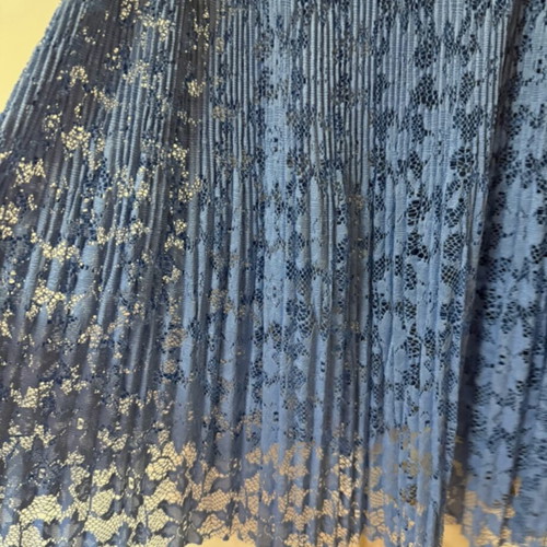 Zara lace top with pleated details, like new, royal blue