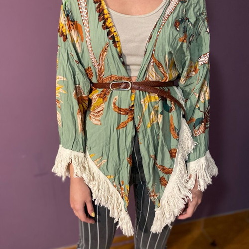 Nidodileda kimono used, green, one size