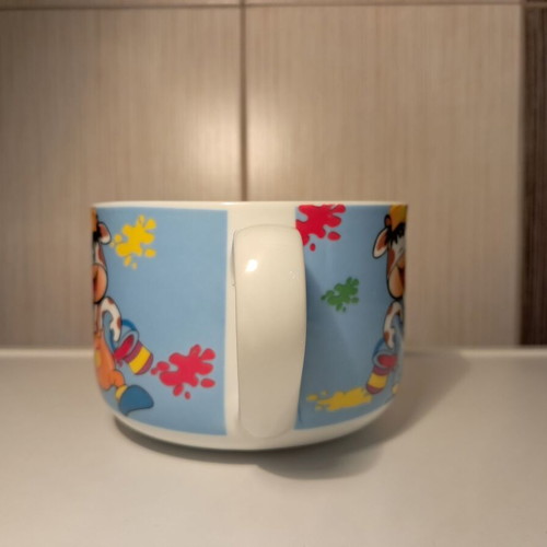 Children's porcelain mug with handle new, ideal for milk or cereals