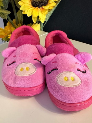 Παντόφλες Peppa Pig σαν καινούργιες, χειμερινές, νούμερα 32-33, ροζ