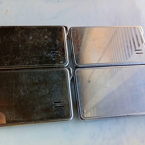 Zenit Slim and Jack Daniel's lighters used, set of 4, 8x4.7 cm