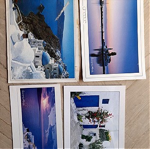 4 καρτ ποστάλ Greece 1990s