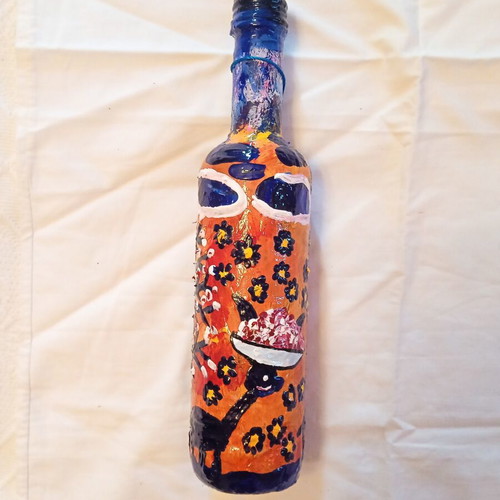 Physis Ioanart Handmade Glass Bottle New