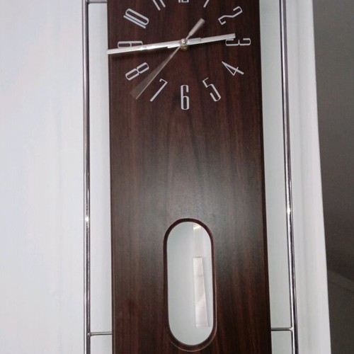 Pendulum wall clock like new, brown wenge