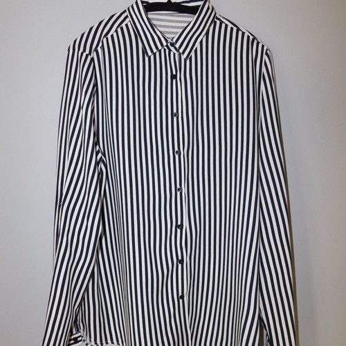 Striped black and white shirt used, size M/L