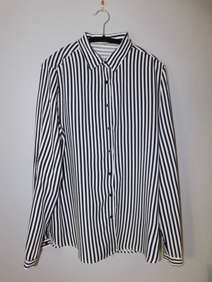 Striped black and white shirt used, size M/L
