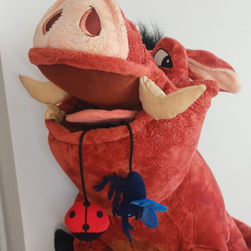 Lion King Pumba plush toy from Disneyland Paris, 60cm