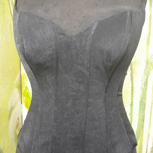 Corset refurbished, black, sizes S M, waist 68cm