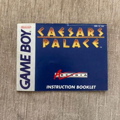 Caesars Palace Nintendo Gameboy manual used
