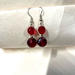 Dangling earrings new, red