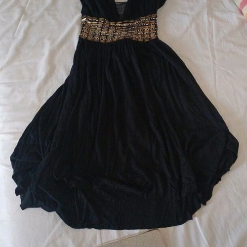 Fullah Sugah dress new, black with gold details, size S