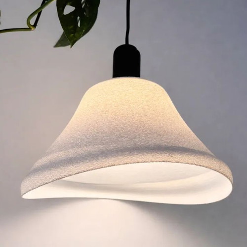3D Printed Organic Wave Pendant Lampshade