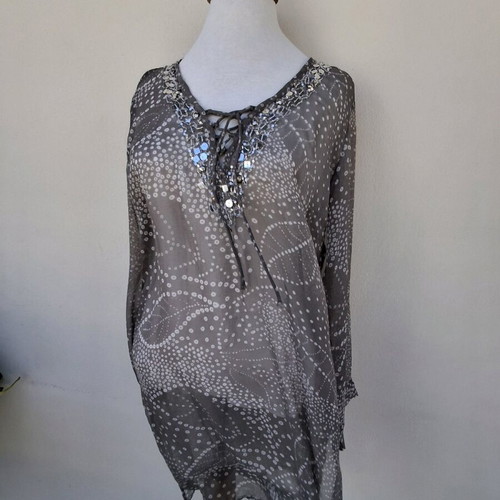 Tunics Sugah by Skondras XL like new, grey with beads