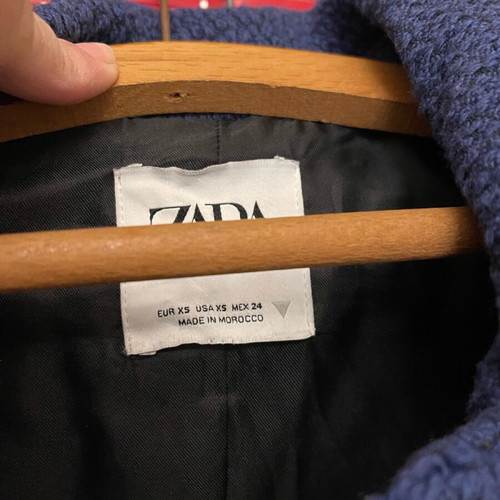 Zara blue oversized jacket coat new, size M