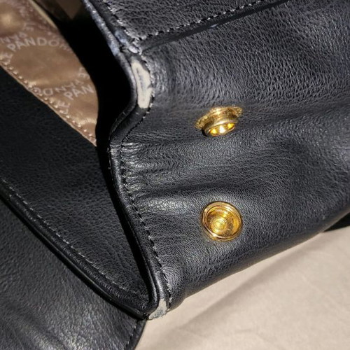 Le Pandorine women's bag used, black with gold details