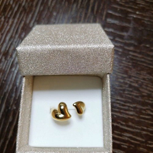 Stainless steel ring with hearts new, gold-colored