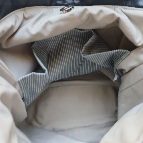 Handmade women's TZELATI bag used, leatherette and fabric