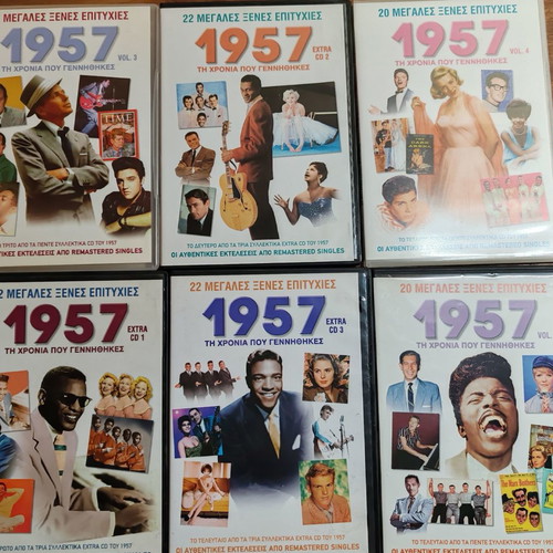 Collection of 12 CDs with major hits 1956-1957 used, rock